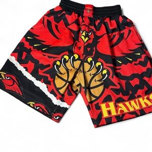 Atlanta Hawks Basketball Shorts (Youth Size Small 10/12) 🏀 Mitchell & Ness